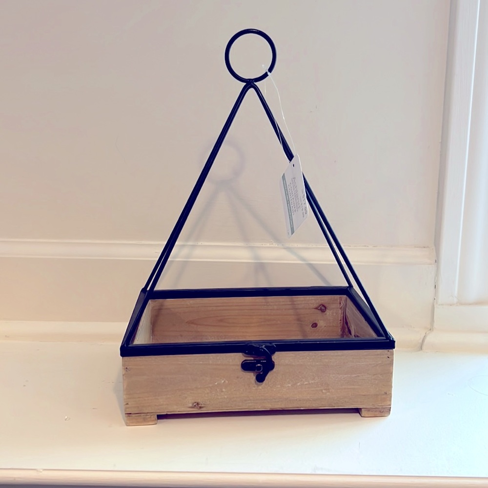 12inch white washed wood hanging container by Ashland